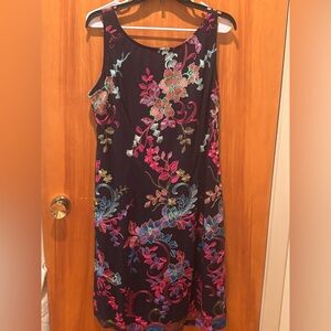 Studio One Pink and Black Sheath Midi Dress